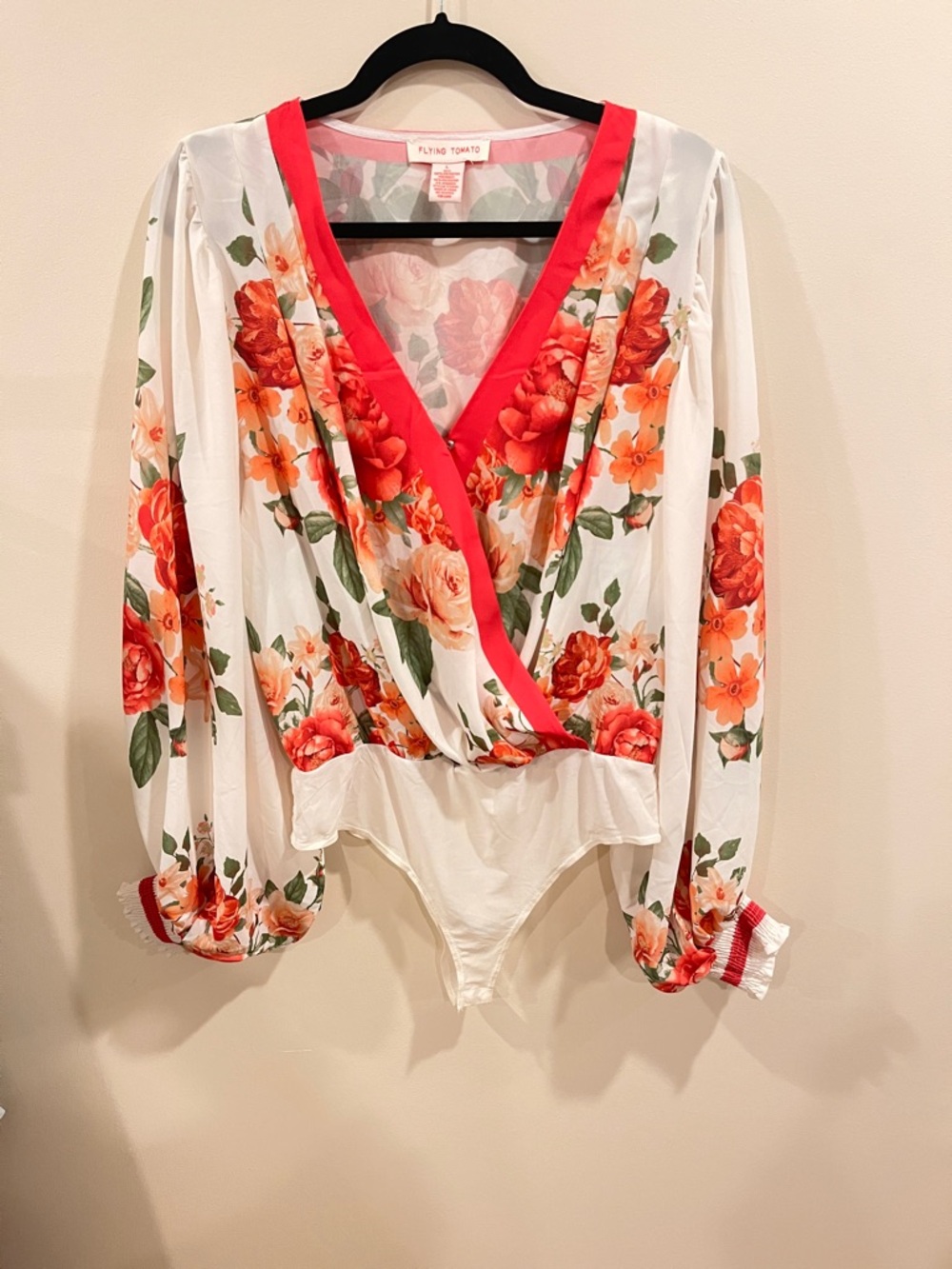 Flying Tomato Wrap Bodysuit Size L (front clasp slightly broken)